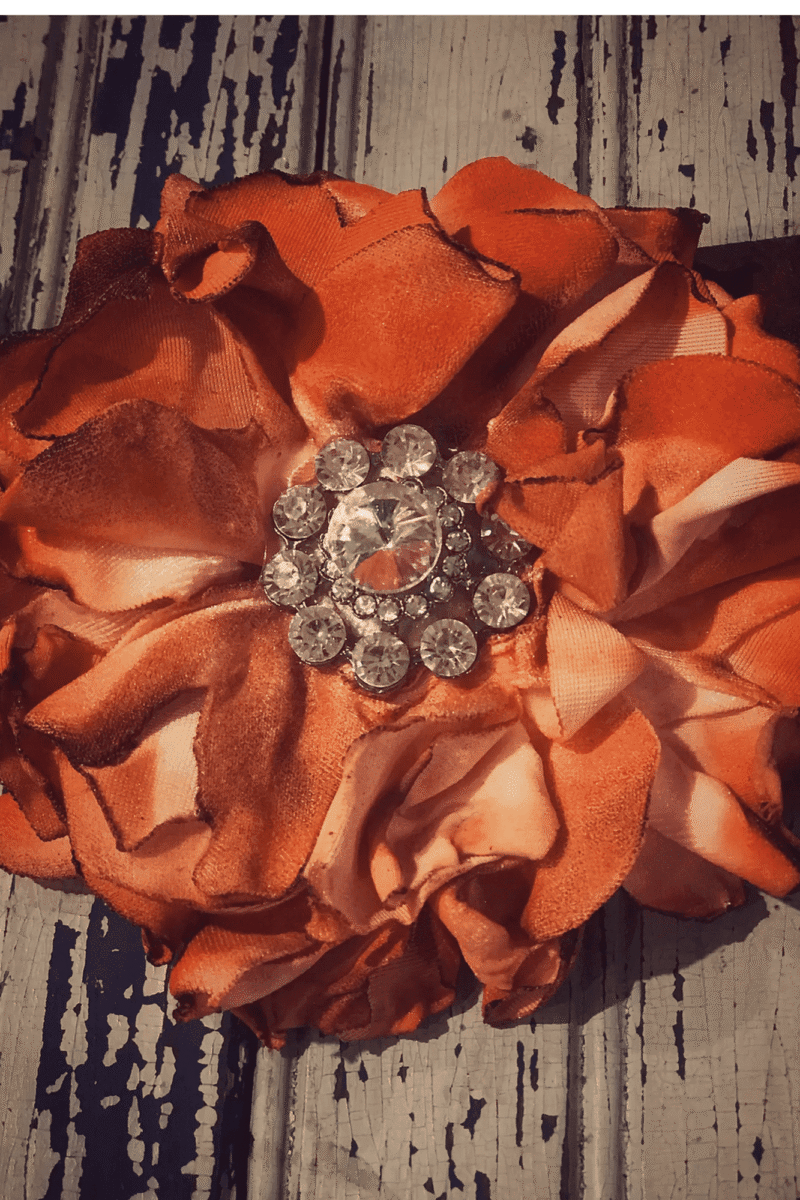 Hand Dyed Velvet Flower Pin
