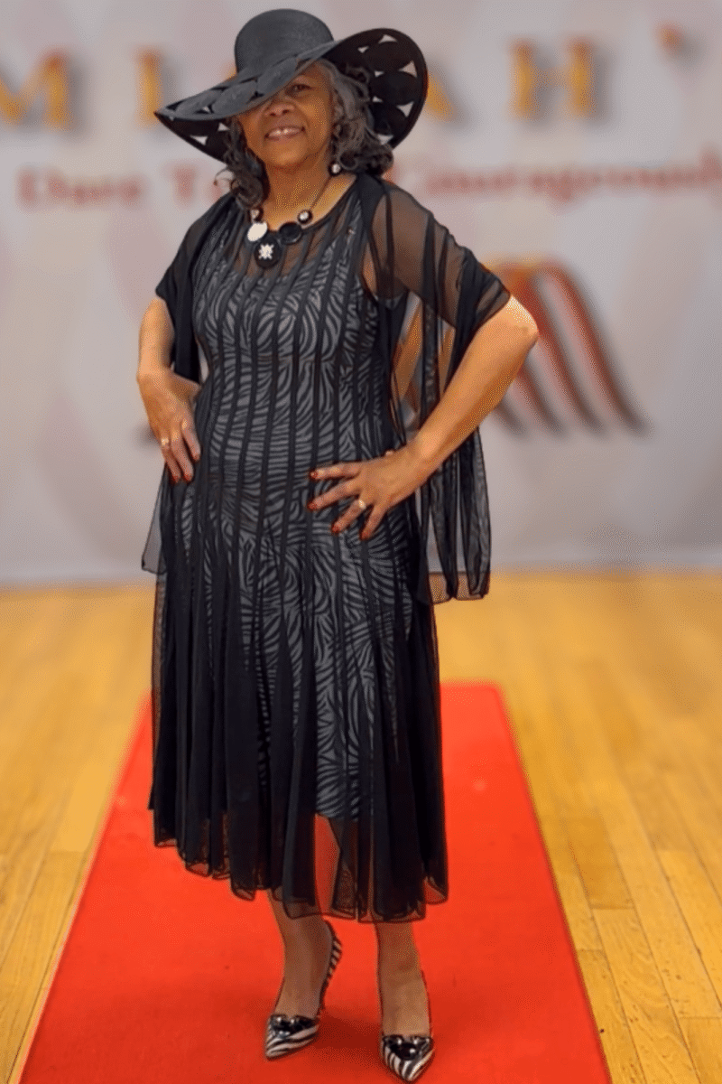Ribbed Mesh Dress