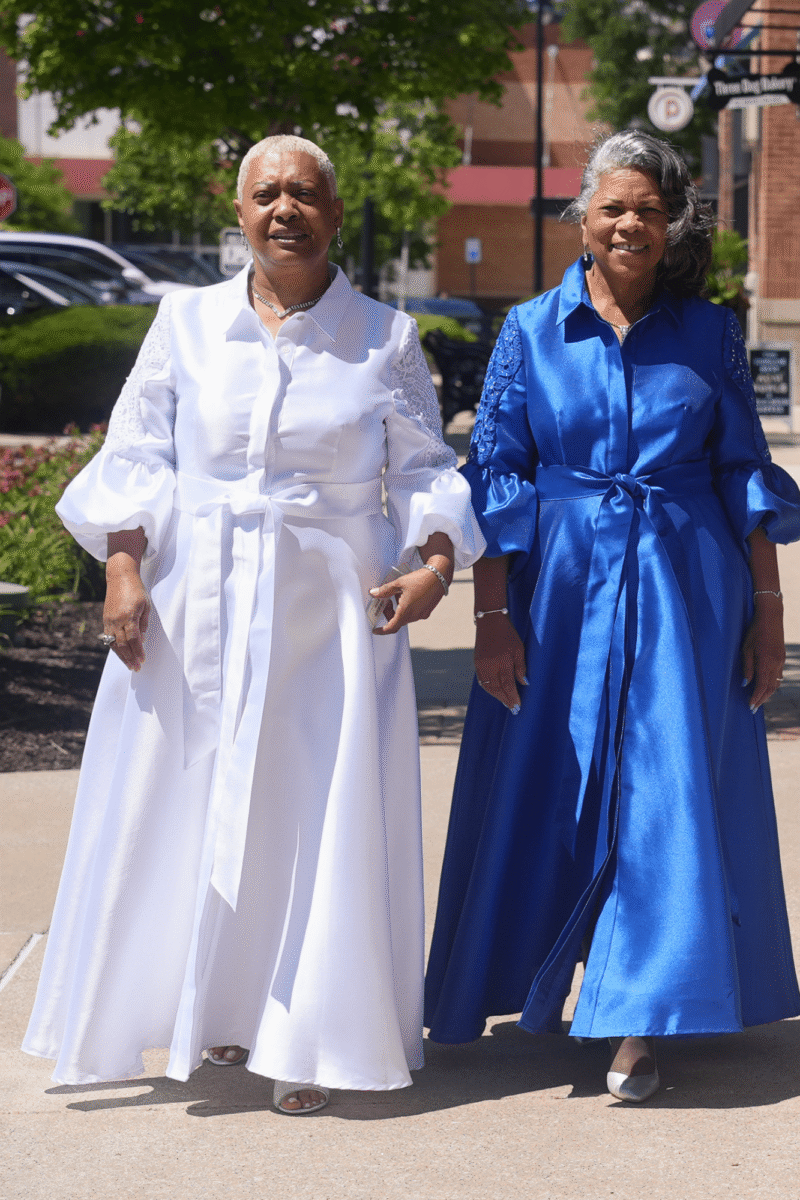Bishop Sleeve Tie-Waist Maxi Dress