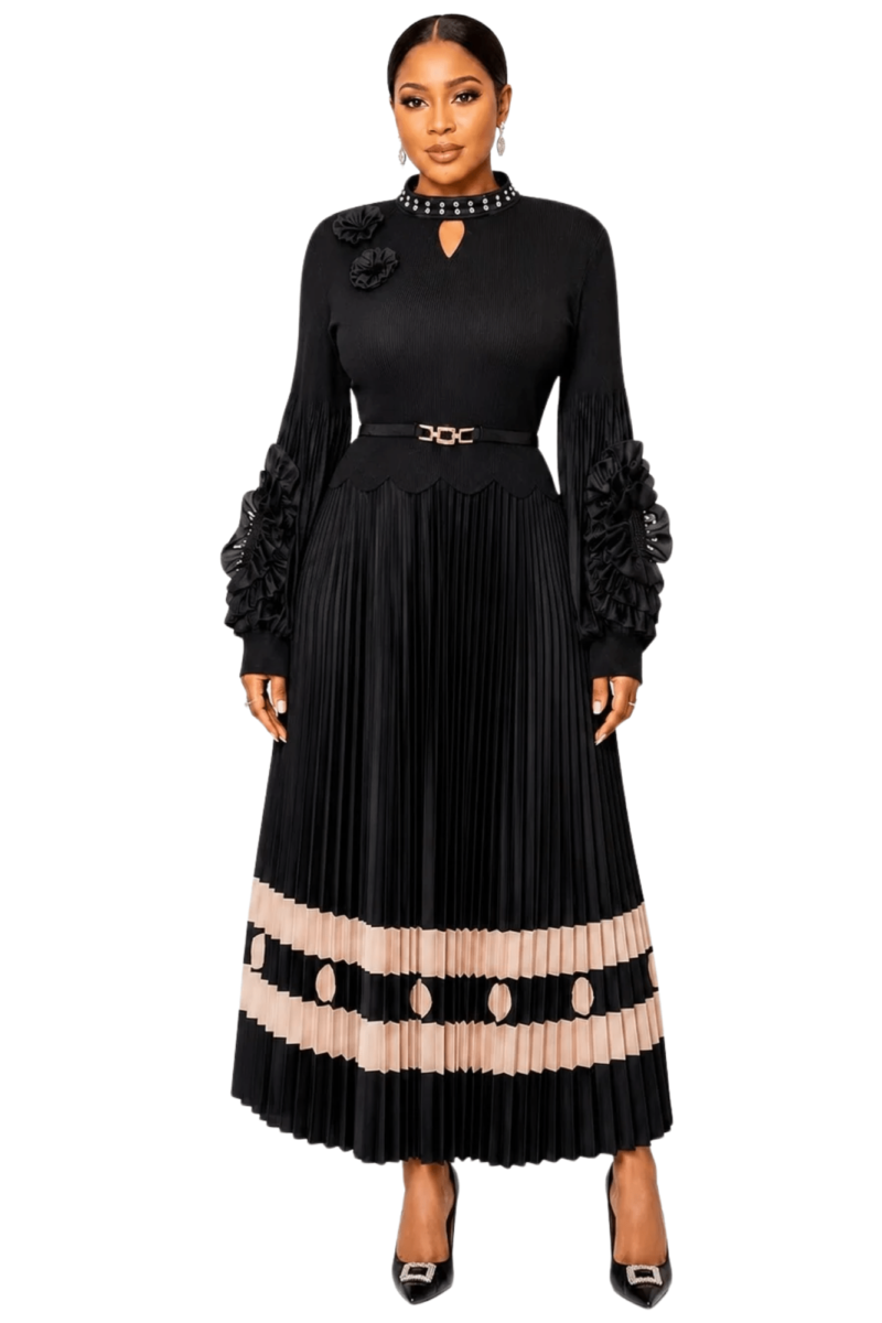 Statement Sleeve Midi Dress